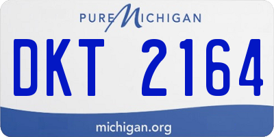 MI license plate DKT2164