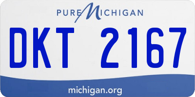 MI license plate DKT2167