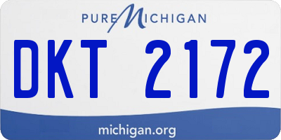 MI license plate DKT2172