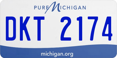 MI license plate DKT2174