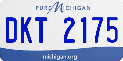 MI license plate DKT2175