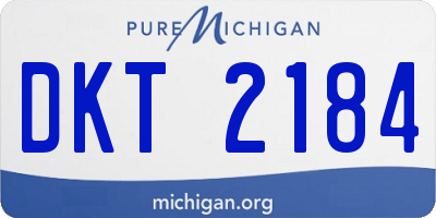MI license plate DKT2184