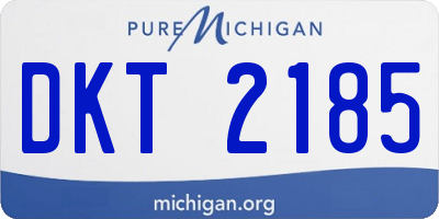 MI license plate DKT2185