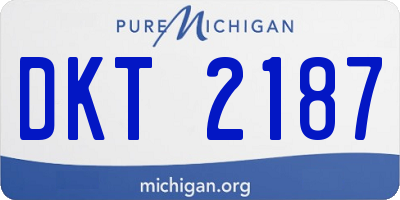 MI license plate DKT2187