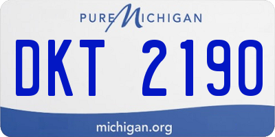 MI license plate DKT2190