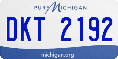 MI license plate DKT2192