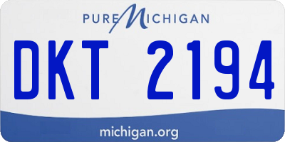 MI license plate DKT2194