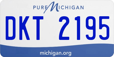 MI license plate DKT2195