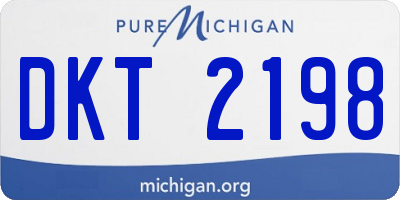 MI license plate DKT2198