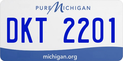 MI license plate DKT2201