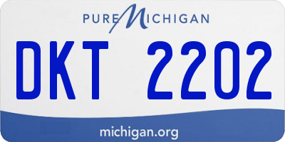 MI license plate DKT2202