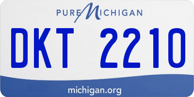 MI license plate DKT2210