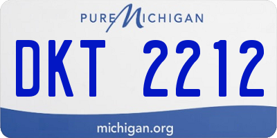 MI license plate DKT2212