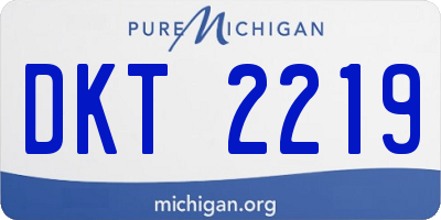 MI license plate DKT2219