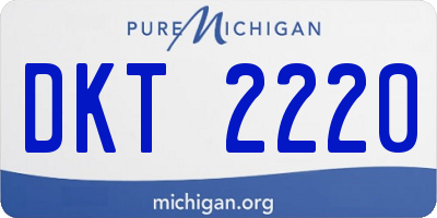 MI license plate DKT2220