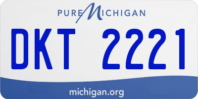 MI license plate DKT2221