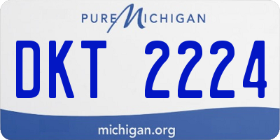 MI license plate DKT2224