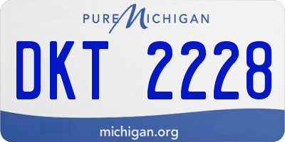 MI license plate DKT2228