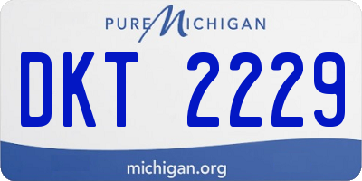 MI license plate DKT2229