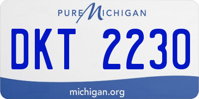 MI license plate DKT2230