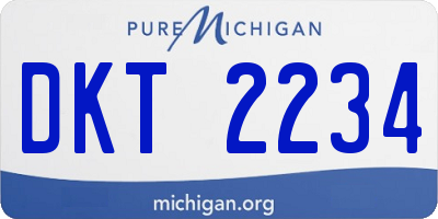 MI license plate DKT2234
