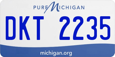 MI license plate DKT2235