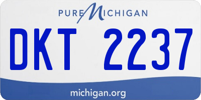 MI license plate DKT2237