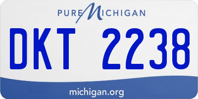 MI license plate DKT2238