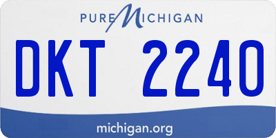 MI license plate DKT2240