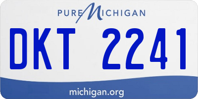 MI license plate DKT2241