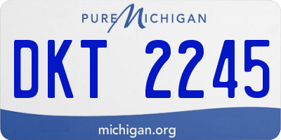 MI license plate DKT2245