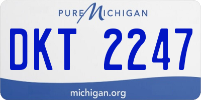 MI license plate DKT2247