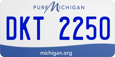 MI license plate DKT2250