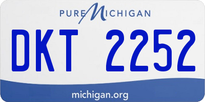 MI license plate DKT2252
