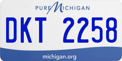 MI license plate DKT2258
