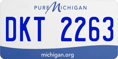 MI license plate DKT2263