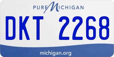 MI license plate DKT2268
