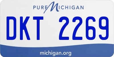 MI license plate DKT2269
