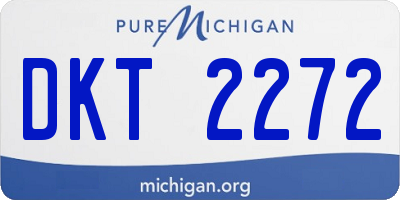 MI license plate DKT2272