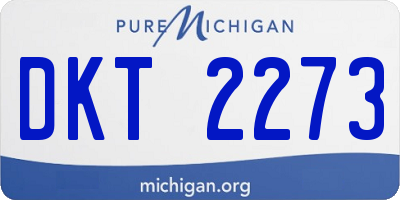 MI license plate DKT2273