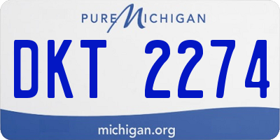 MI license plate DKT2274