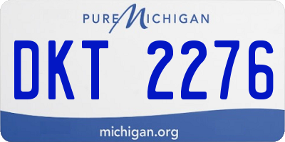 MI license plate DKT2276