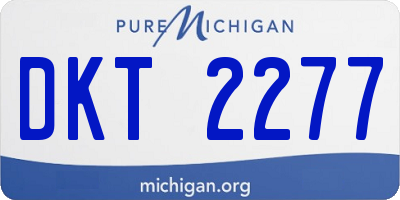 MI license plate DKT2277