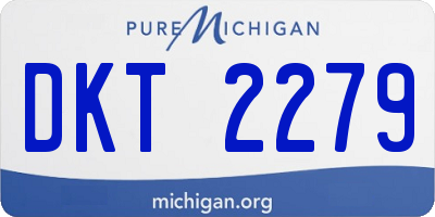 MI license plate DKT2279