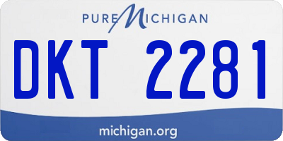MI license plate DKT2281