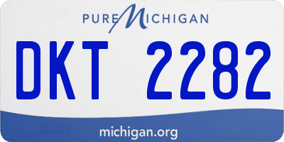 MI license plate DKT2282