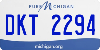 MI license plate DKT2294
