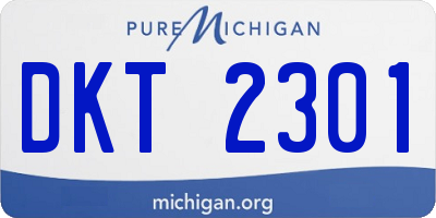 MI license plate DKT2301