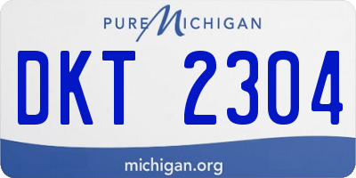 MI license plate DKT2304