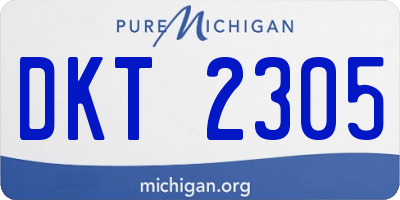 MI license plate DKT2305